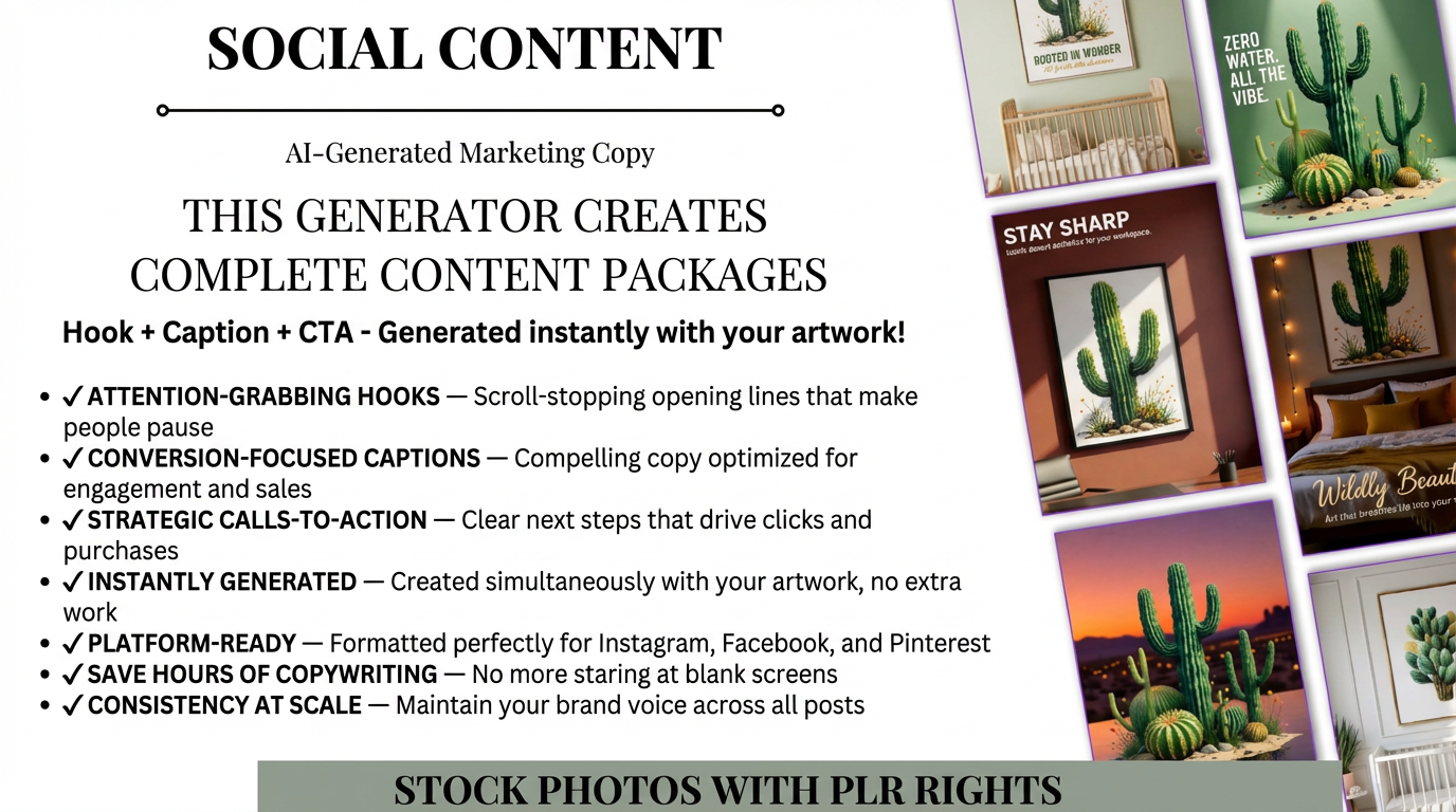 Social Content Package - Automated Hooks, Captions, and CTAs